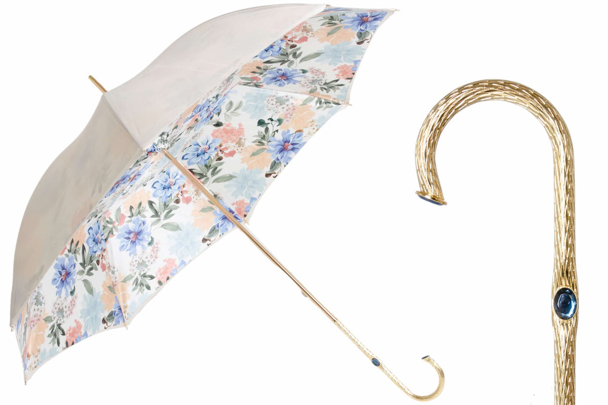 Pasotti Ivory Umbrella Flowered