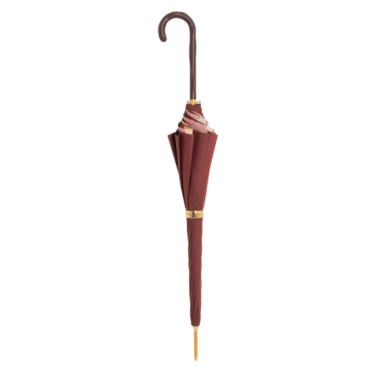 Pasotti Flowered Burgundy Umbrella — view 2