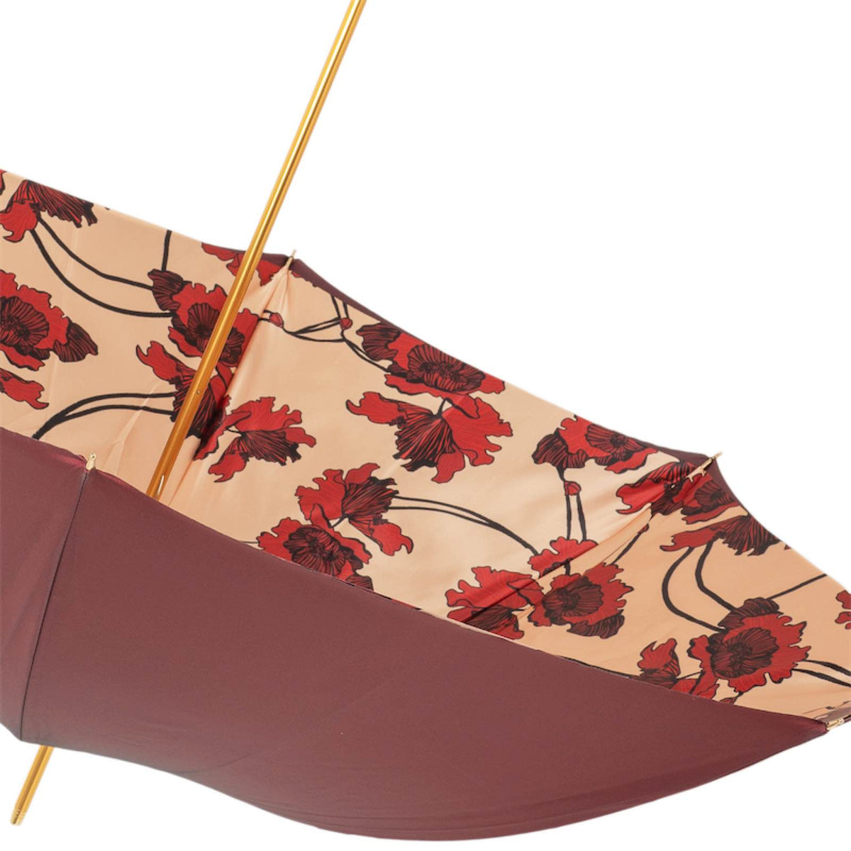 Pasotti Flowered Burgundy Umbrella — view 5