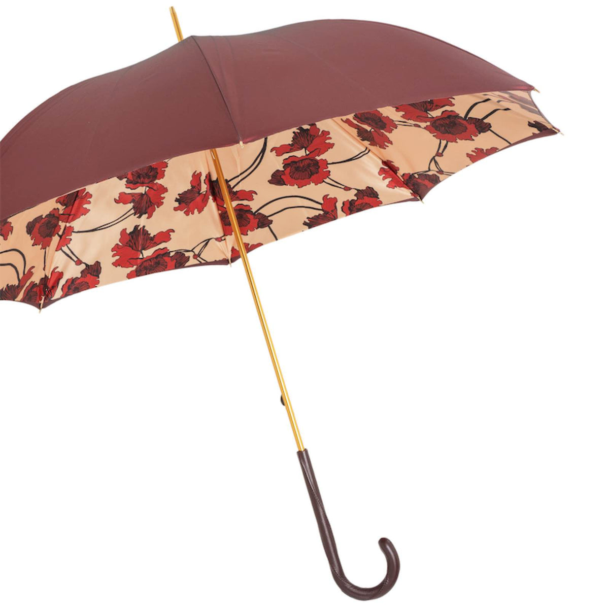 Pasotti Flowered Burgundy Umbrella — view 8