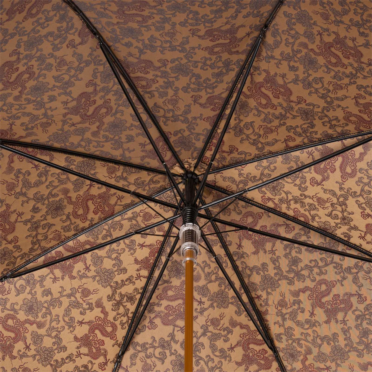 Pasotti Golden Dragons Burgundy Umbrella — view 6