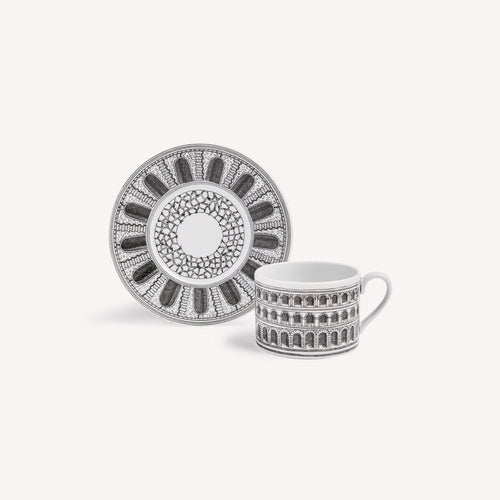 Fornasetti Tea cup Architettura — White / black