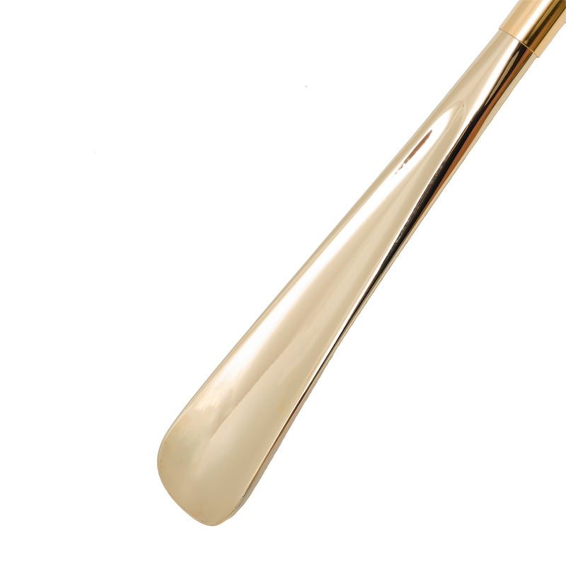 Pasotti Gold Lion Shoehorn, Pearly Brown Shaft — view 4