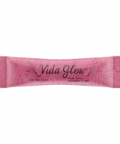 Alternative view of vida glow cranberry and lime marine collagen 30x3G