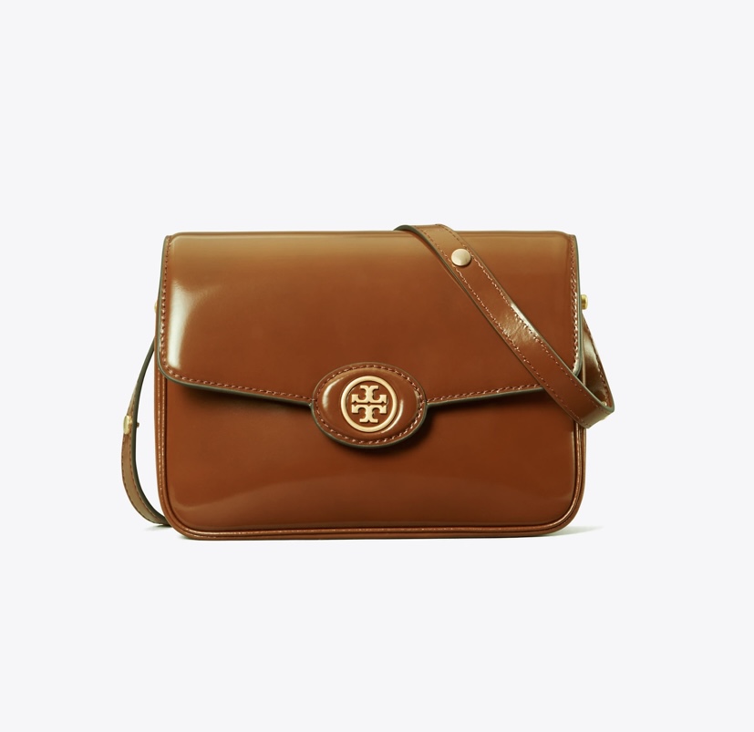 Tory Burch Robinson Spazzolato Convertible Shoulder Bag - Dark Sienna ...